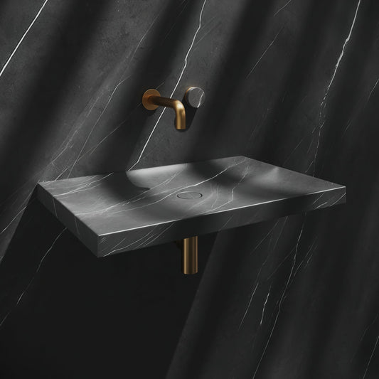 Levitare Pietra Grey Marble Ultra Thin Wall Hung Basin 600mm