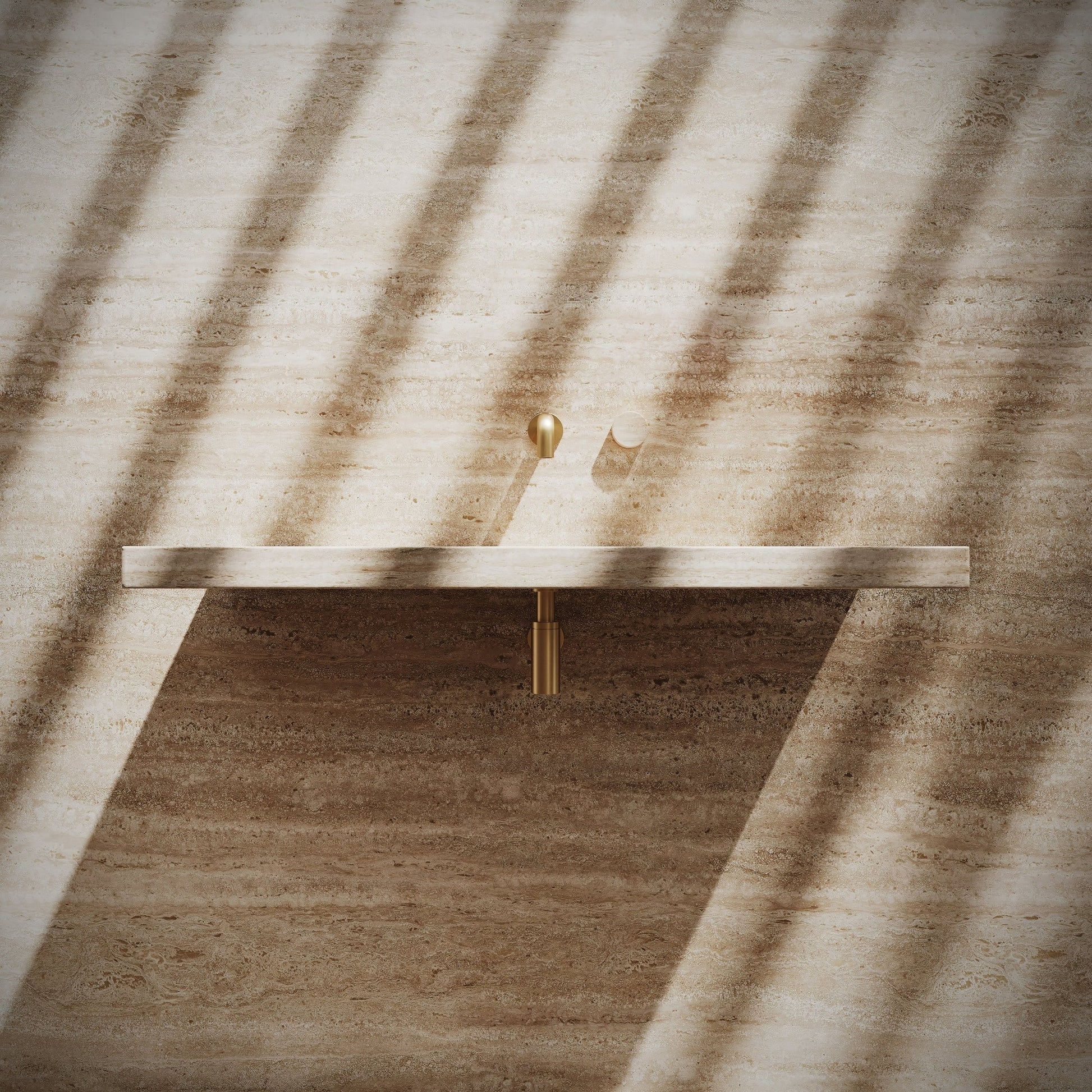 Levitare Travertine Marble Ultra Thin Wall Mounted Basin 1000mm