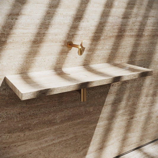 Levitare Travertine Marble Ultra Thin Wall Mounted Basin 1000mm