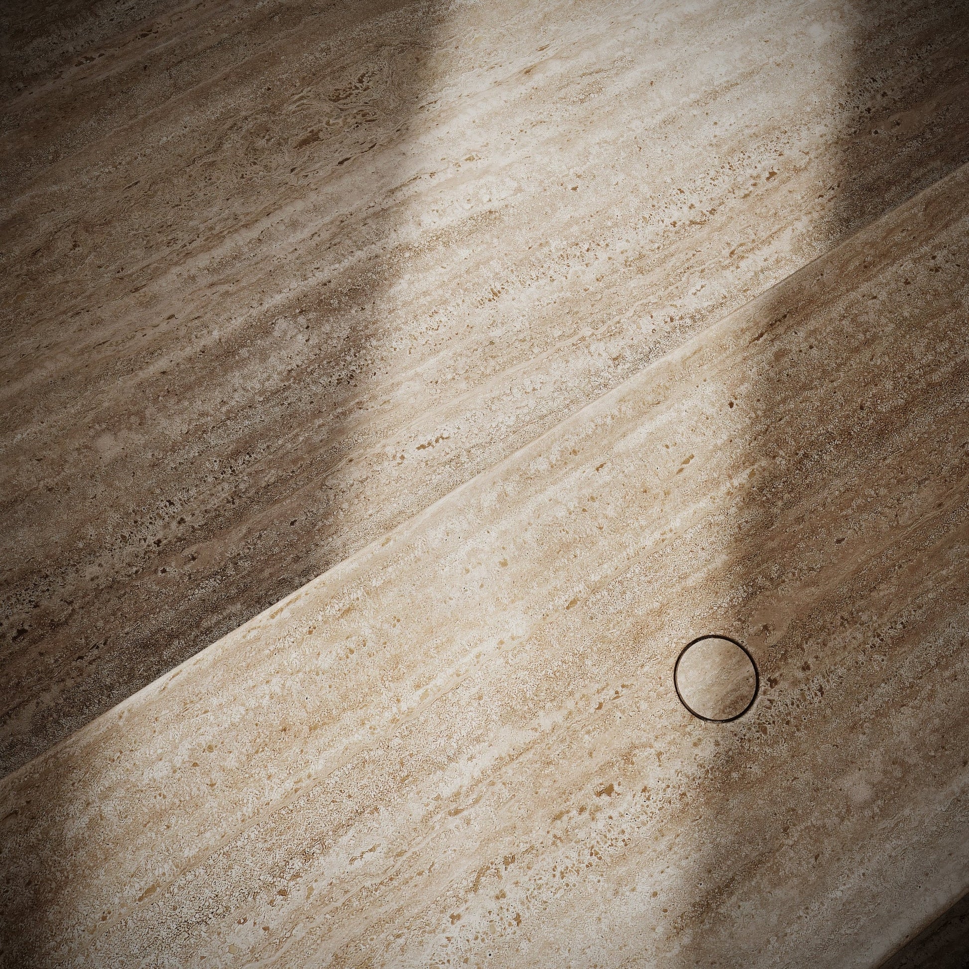 Levitare Travertine Marble Ultra Thin Wall Mounted Basin 1200mm (Centre Waste)