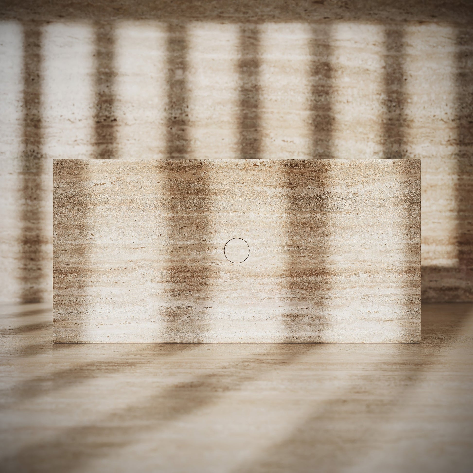 Levitare Travertine Marble Ultra Thin Wall Mounted Basin 800mm