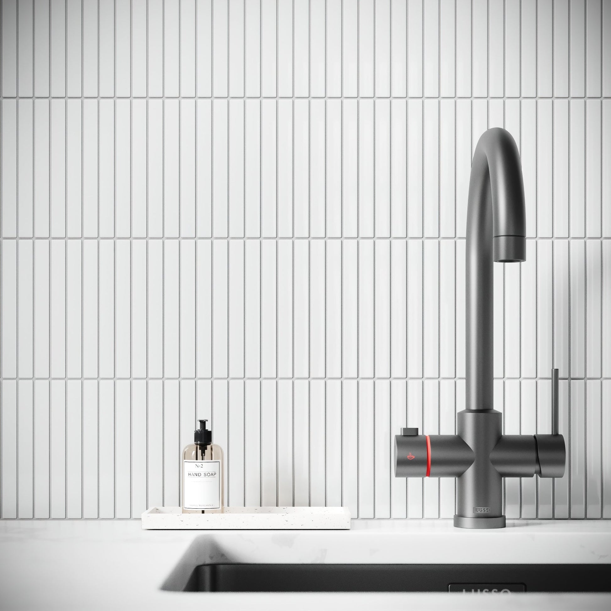 Linear Mosaic Snow Pearl White Glazed Porcelain Wall Tile