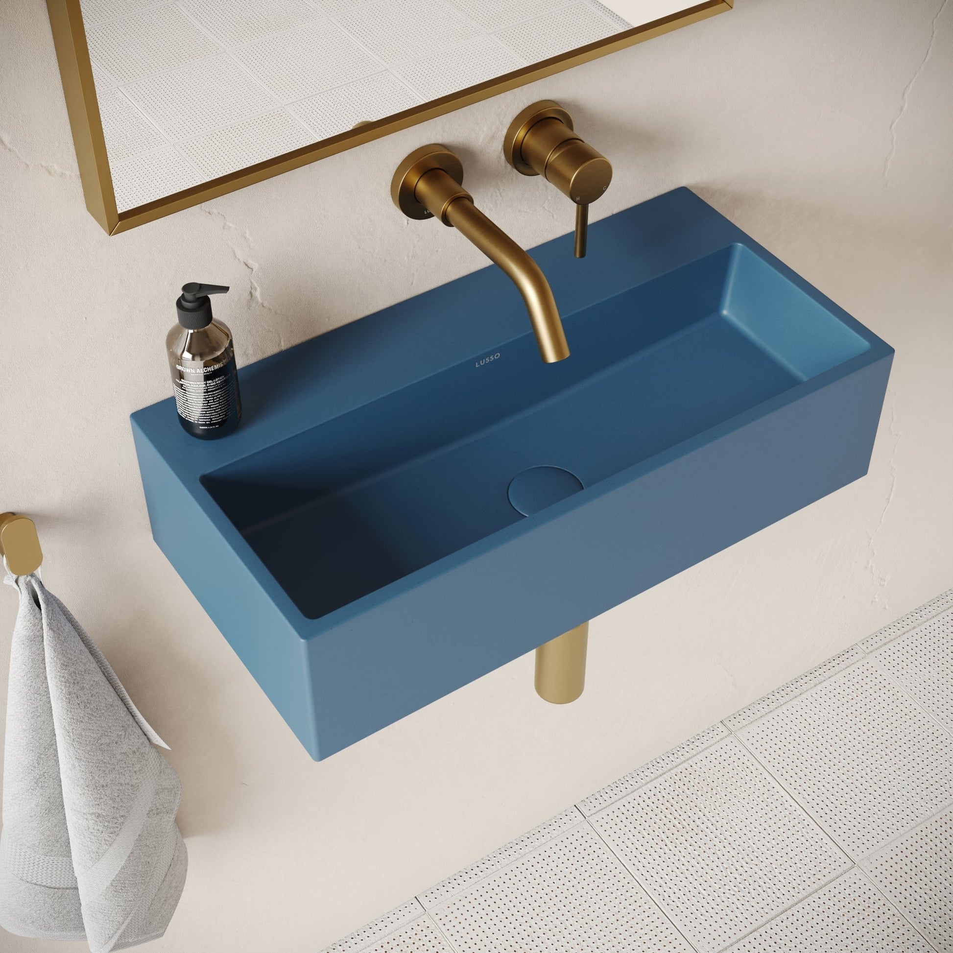 Lineare Azure Concrete Wall Hung Basin 600mm