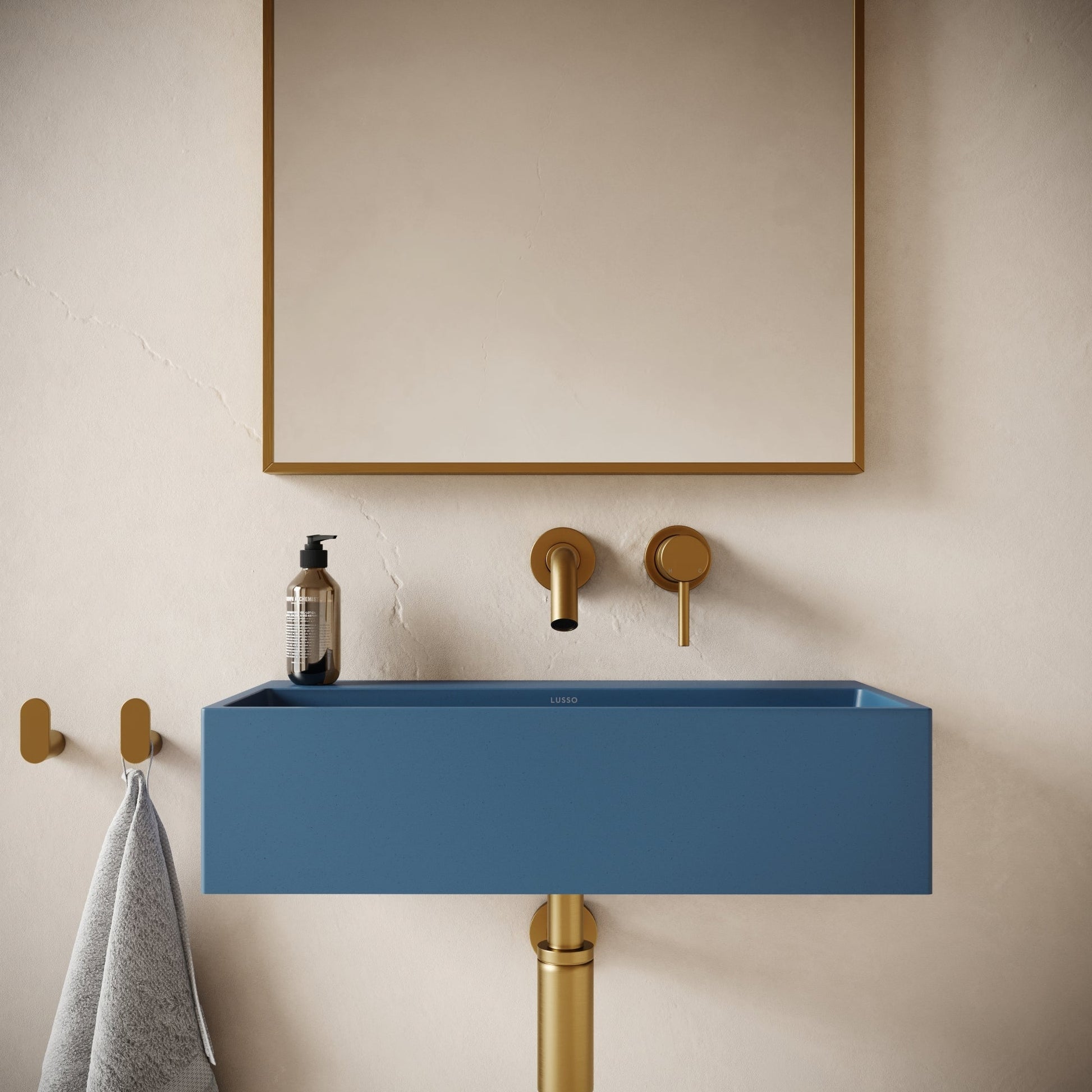 Lineare Azure Concrete Wall Hung Basin 600mm
