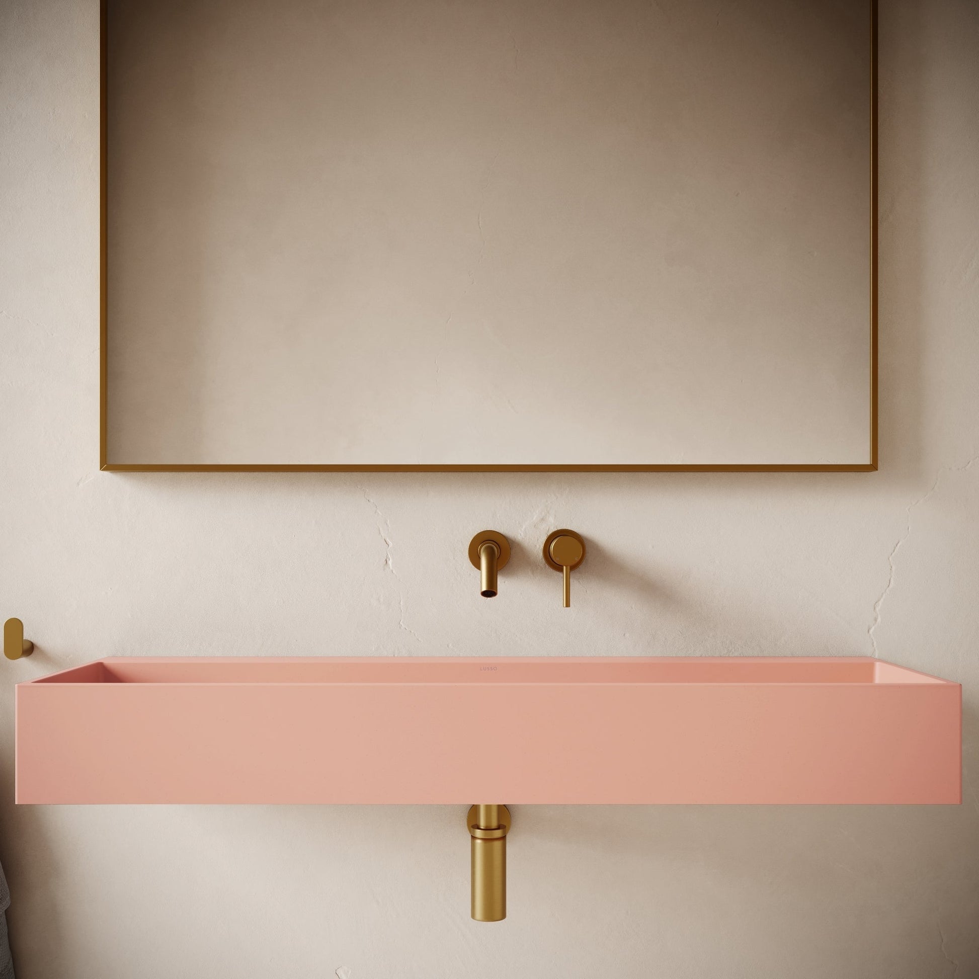Lineare Blush Concrete Wall Hung Basin 1200mm