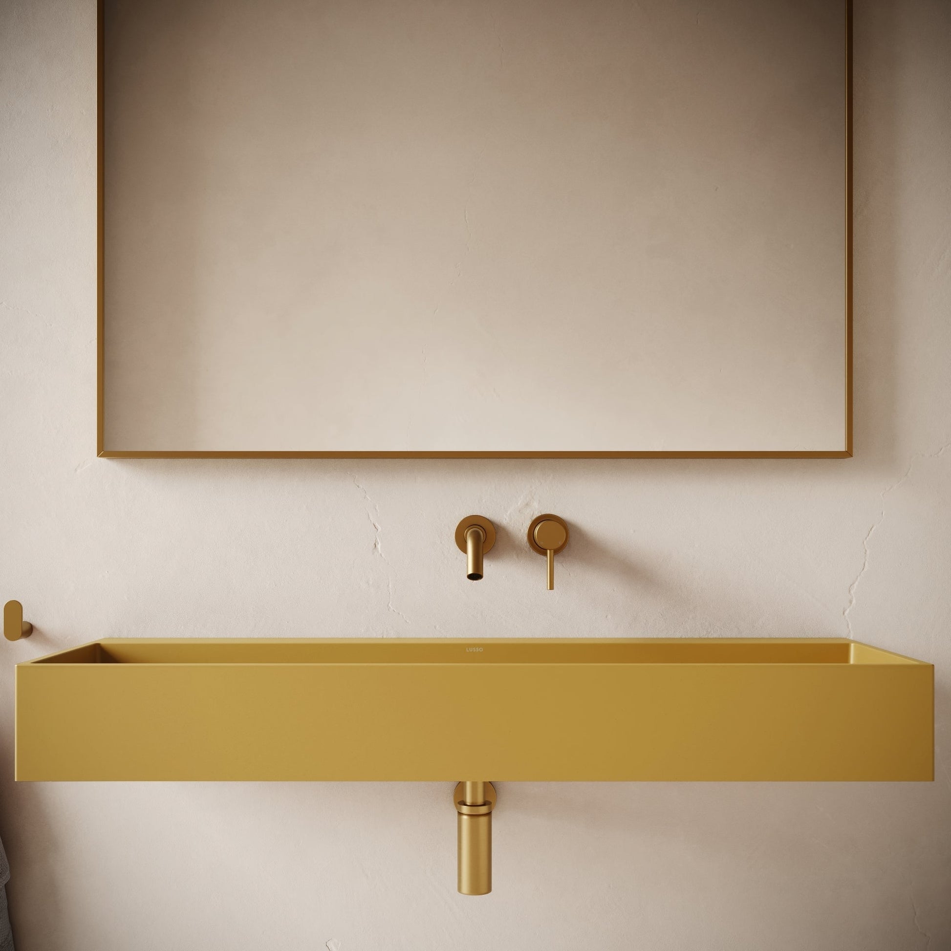 Lineare Saffron Concrete Wall Hung Basin 1200mm