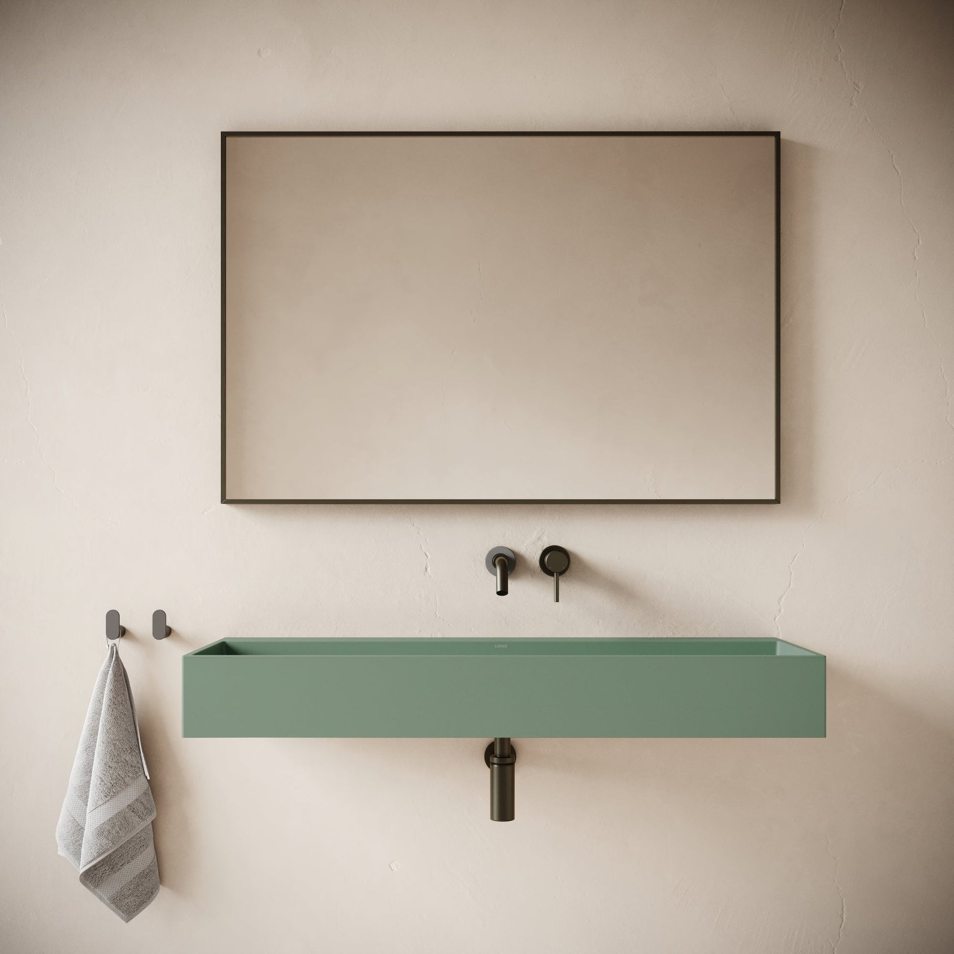 Lineare Seafoam Concrete Wall Hung Basin 1200mm