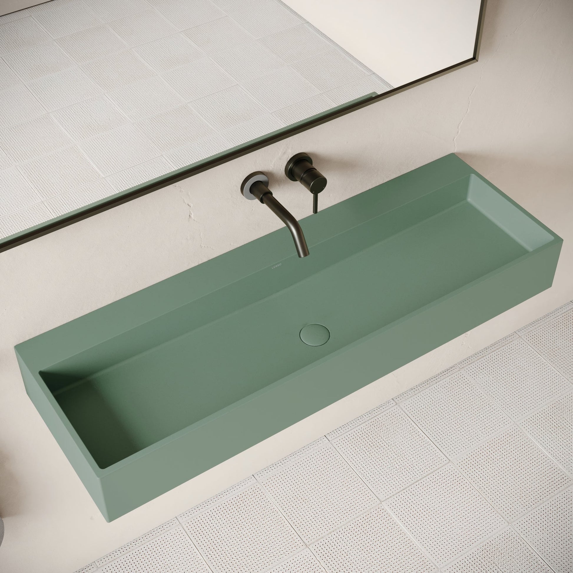Lineare Seafoam Concrete Wall Hung Basin 1200mm