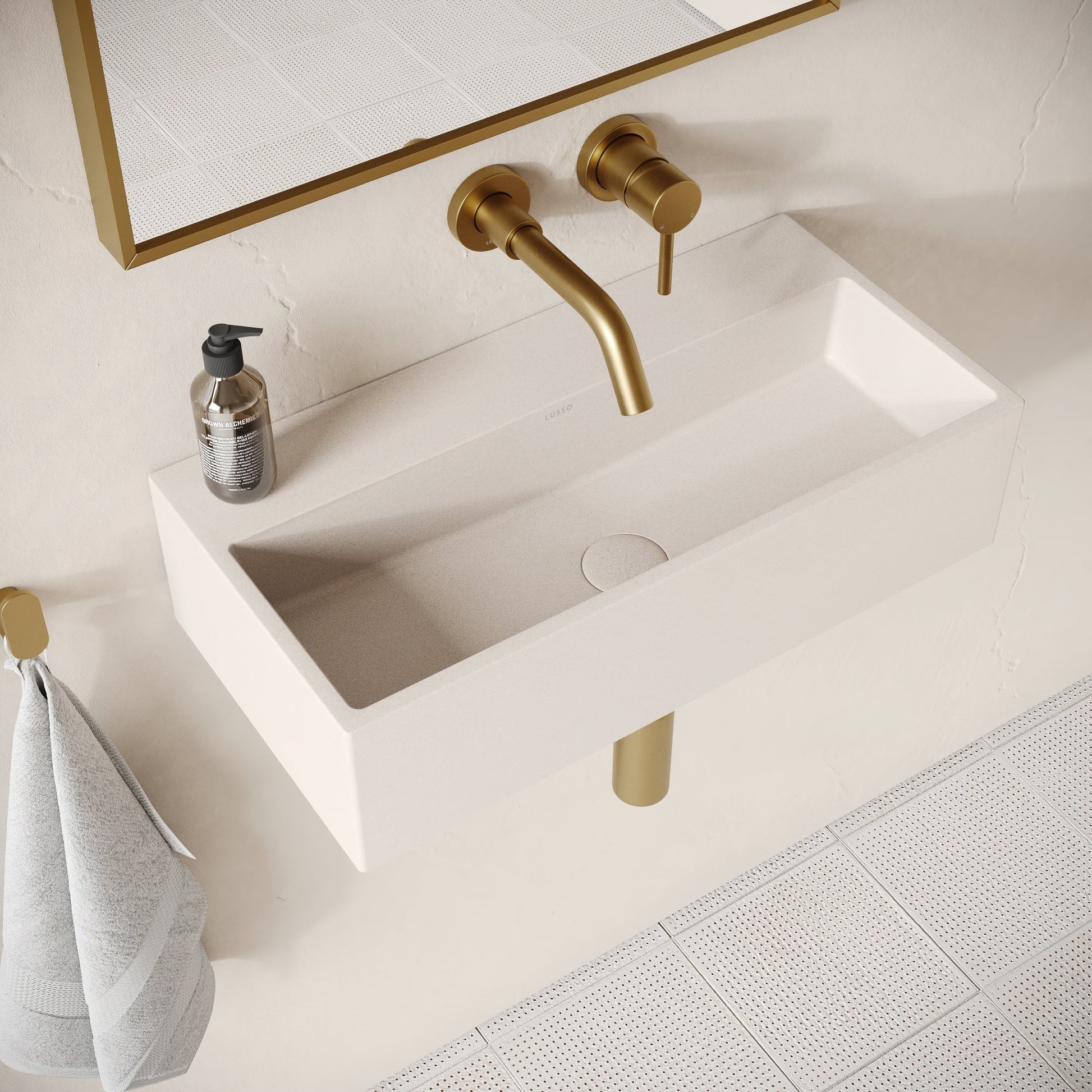 Lineare Shore Concrete Wall Hung Basin 600mm