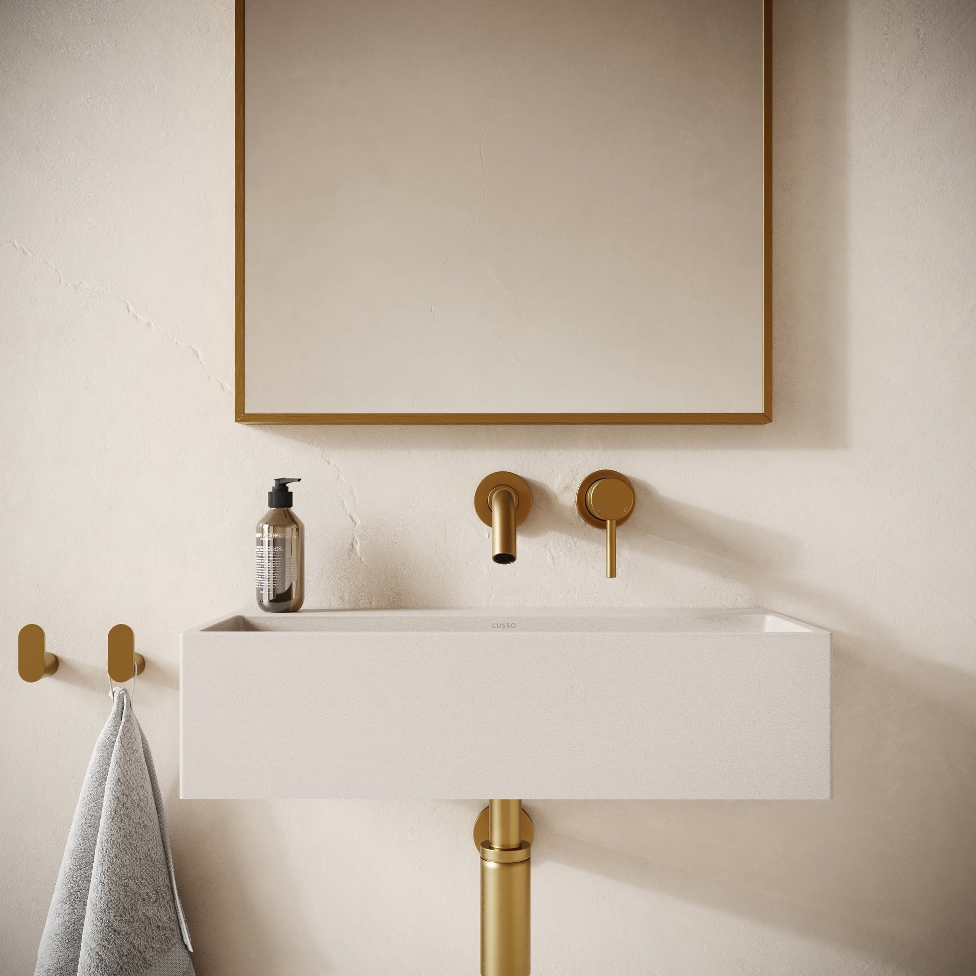 Lineare Shore Concrete Wall Hung Basin 600mm