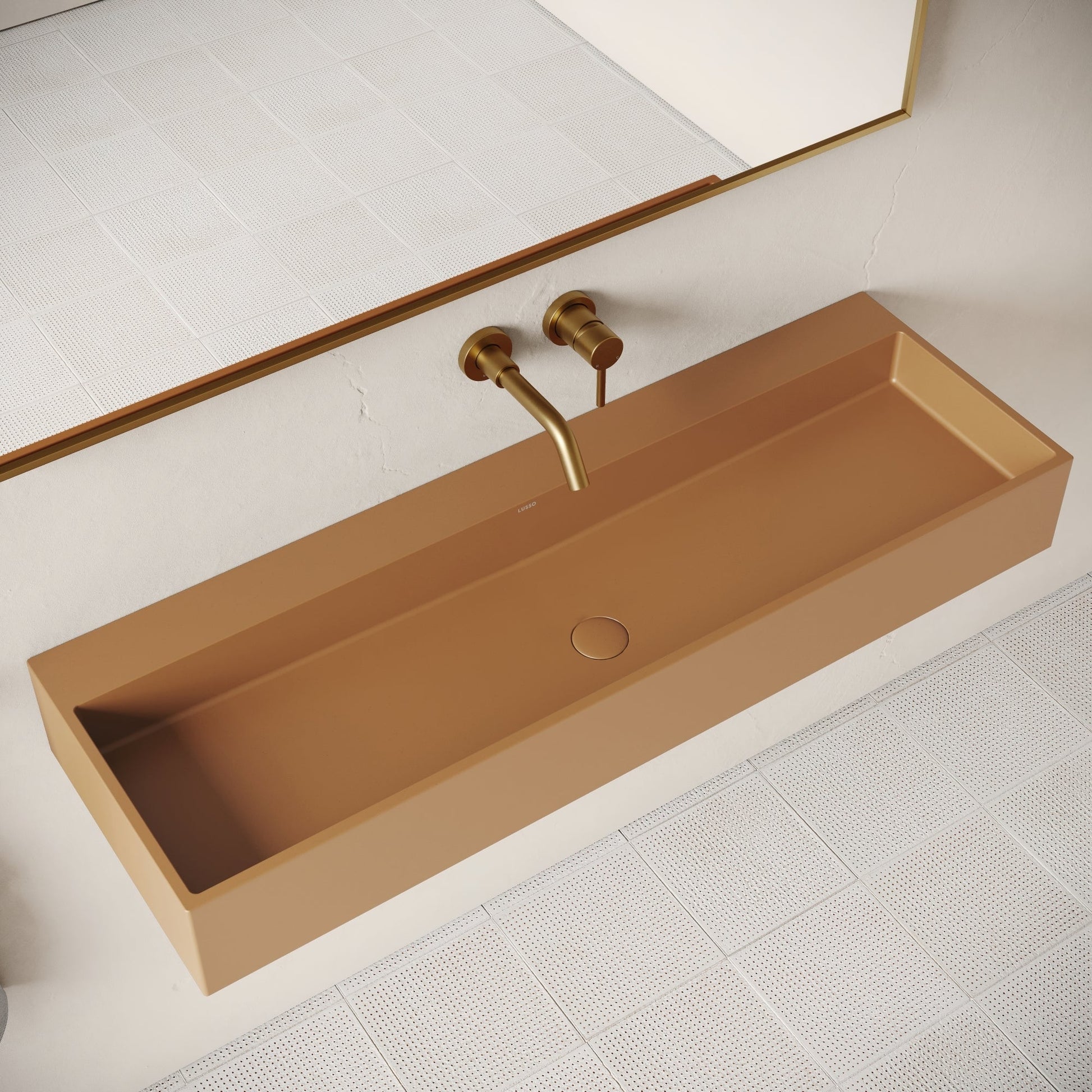 Lineare Sienna Concrete Wall Hung Basin 1200mm