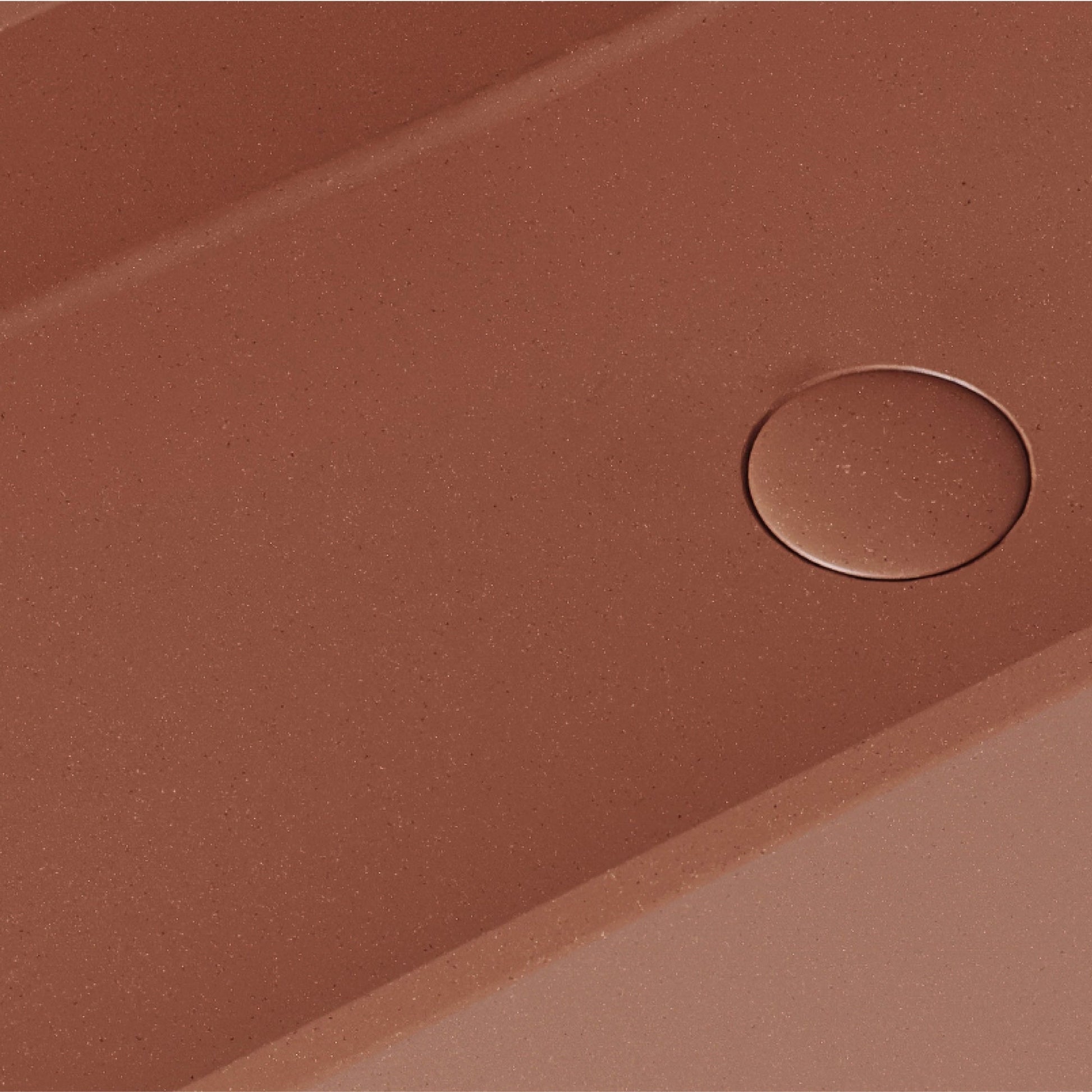 Lineare Terracotta Concrete Wall Hung Basin 600mm