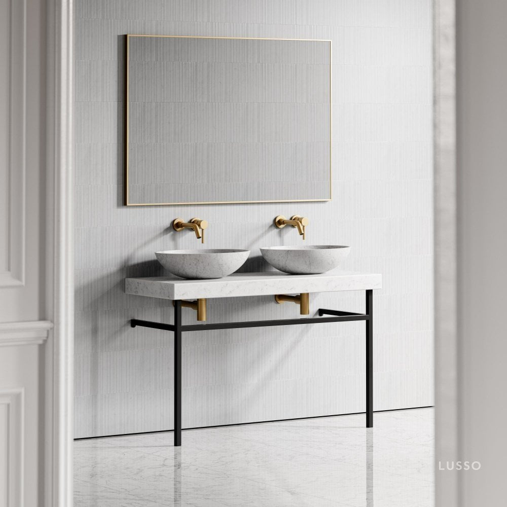 Lomazzo Carrara Marble Countertop Vanity Unit 1200mm