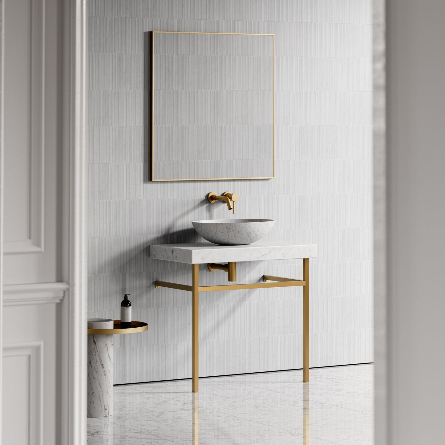 Lomazzo Carrara Marble Countertop Vanity Unit 800mm