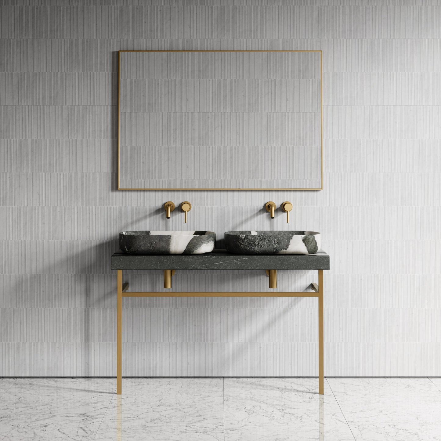 Lomazzo Panda Marble Countertop Vanity Unit 1200mm