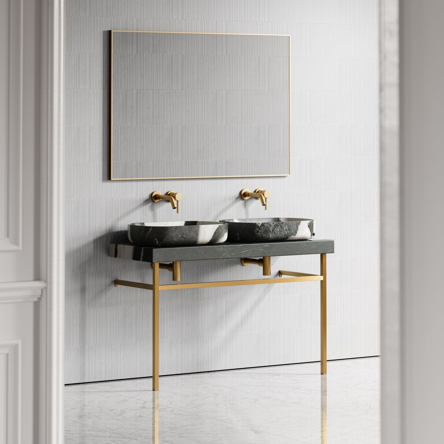 Lomazzo Panda Marble Countertop Vanity Unit 1200mm
