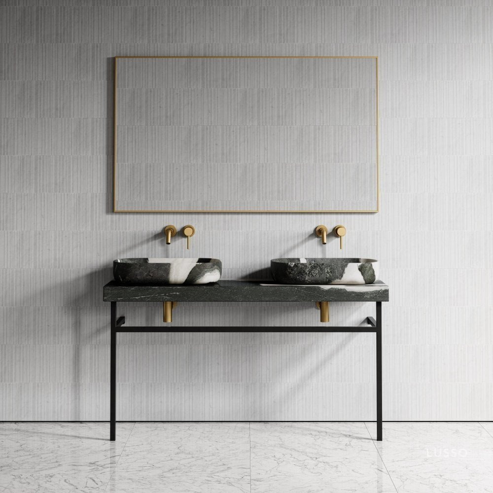 Lomazzo Panda Marble Countertop Vanity Unit 1400mm