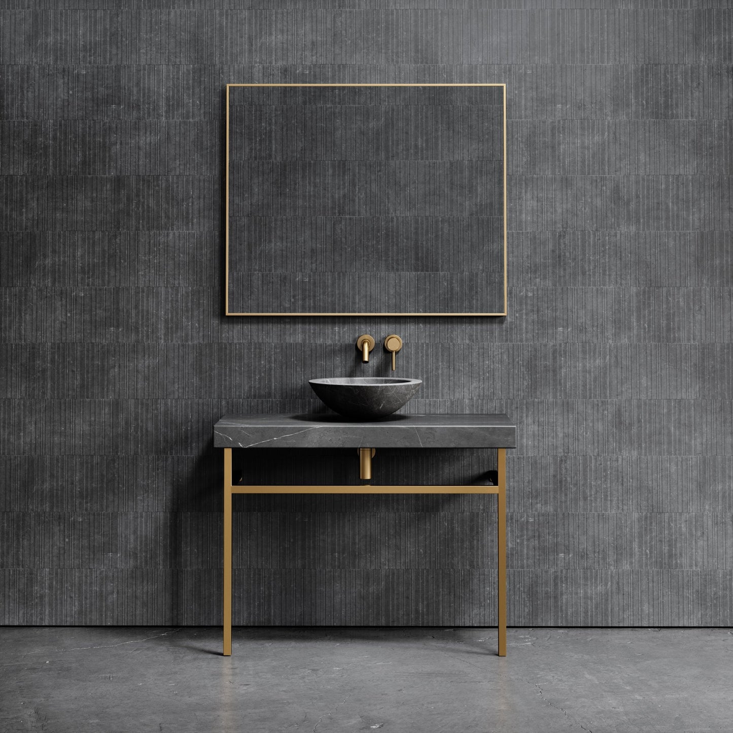 Lomazzo Pietra Grey Marble Countertop Vanity Unit 1000mm