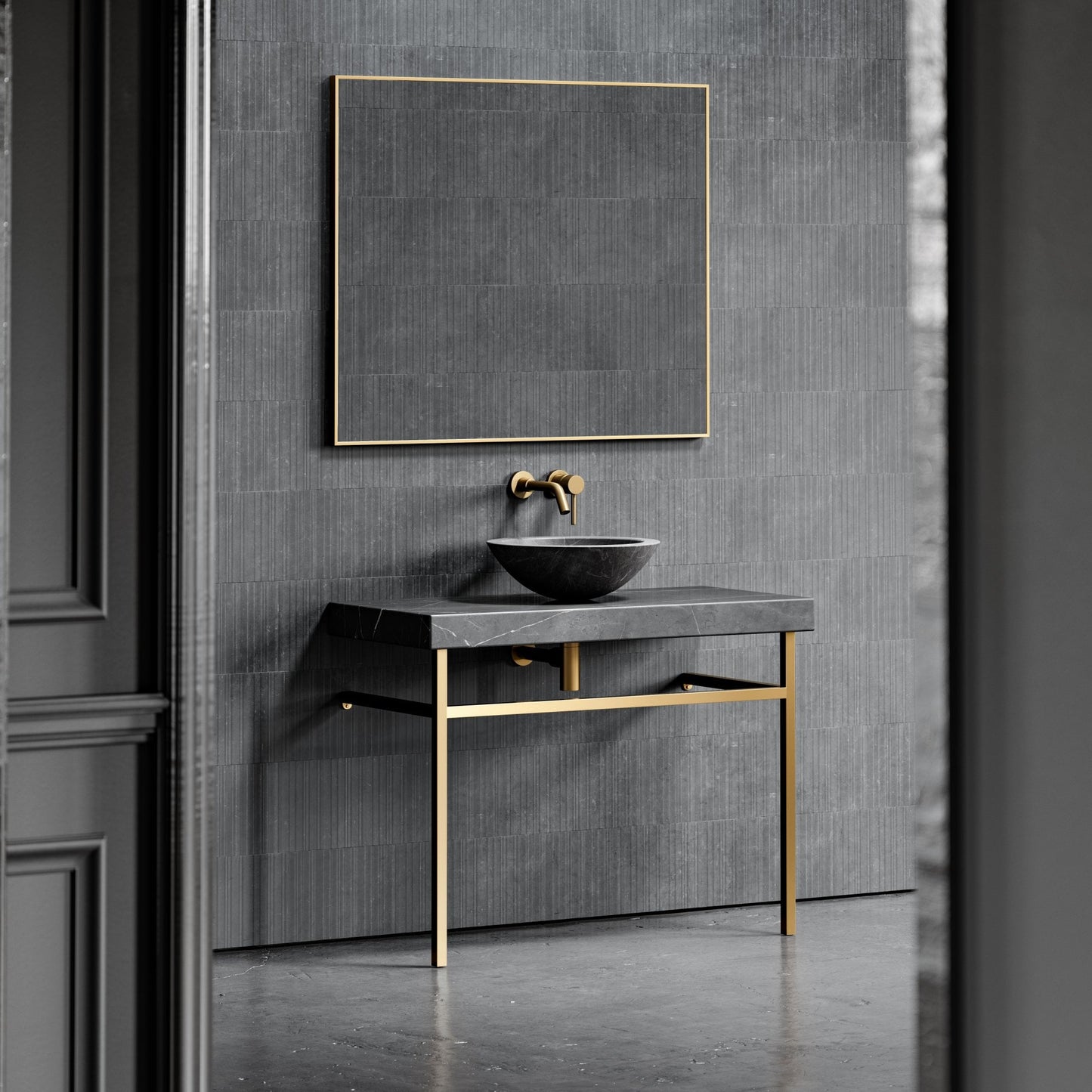 Lomazzo Pietra Grey Marble Countertop Vanity Unit 1000mm