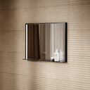 Lumiere Matte Black Mirror With Natural White LED light and Demister 600mm