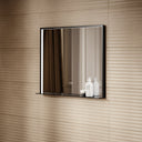 Lumiere Matte Black Mirror With Natural White LED light and Demister 800mm