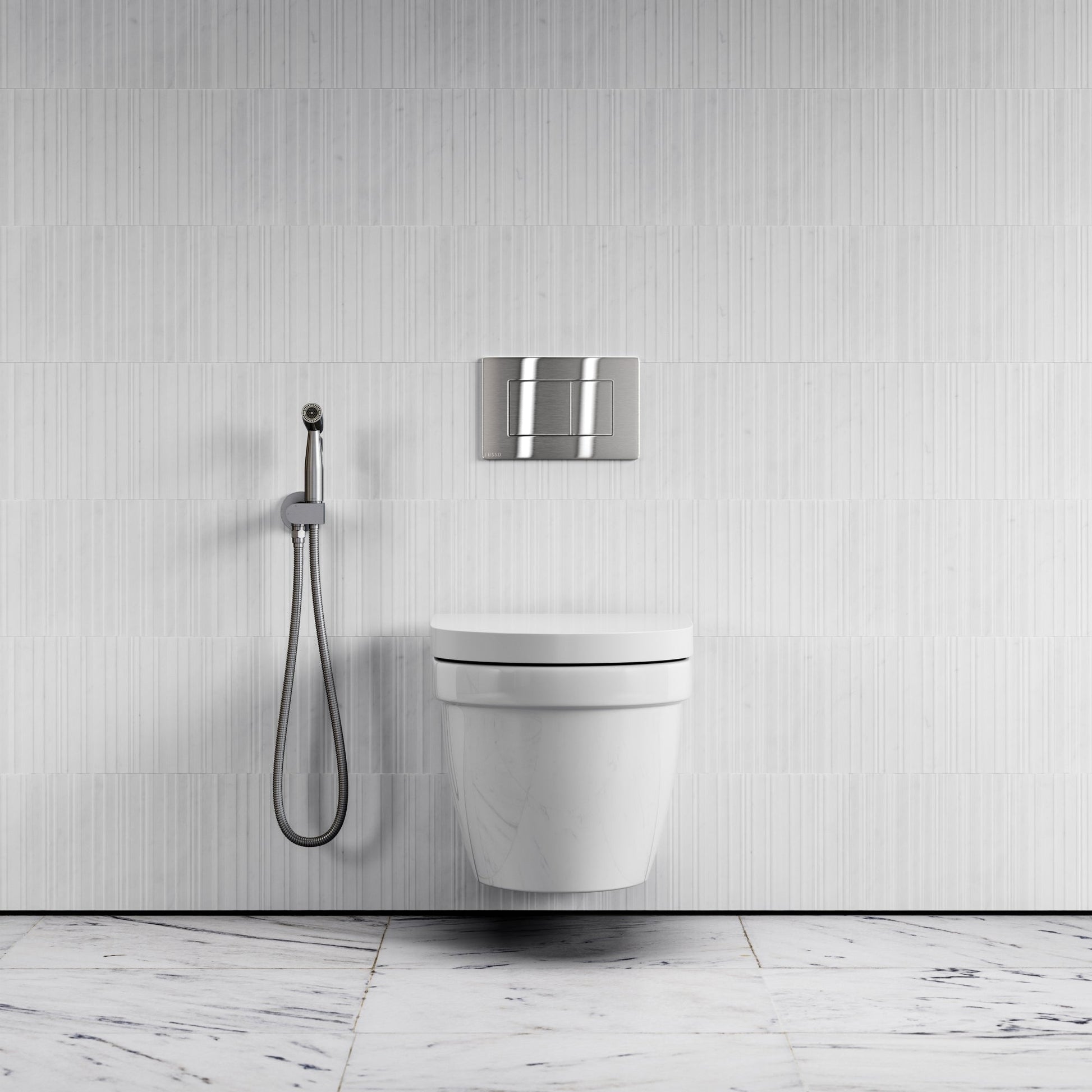 Lusso Brushed Stainless Temperature Control Douche Shower Spray Kit