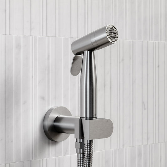 Lusso Brushed Stainless Temperature Control Douche Shower Spray Kit
