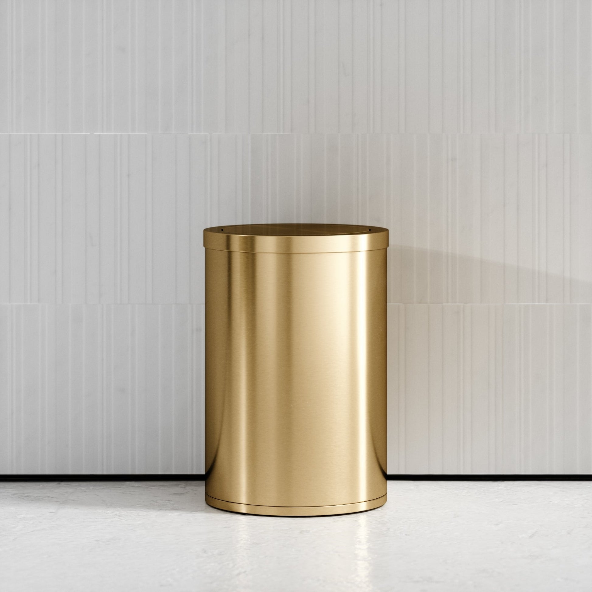 Lusso Cestino Brushed Gold 9 Litre Swing Lid Bin