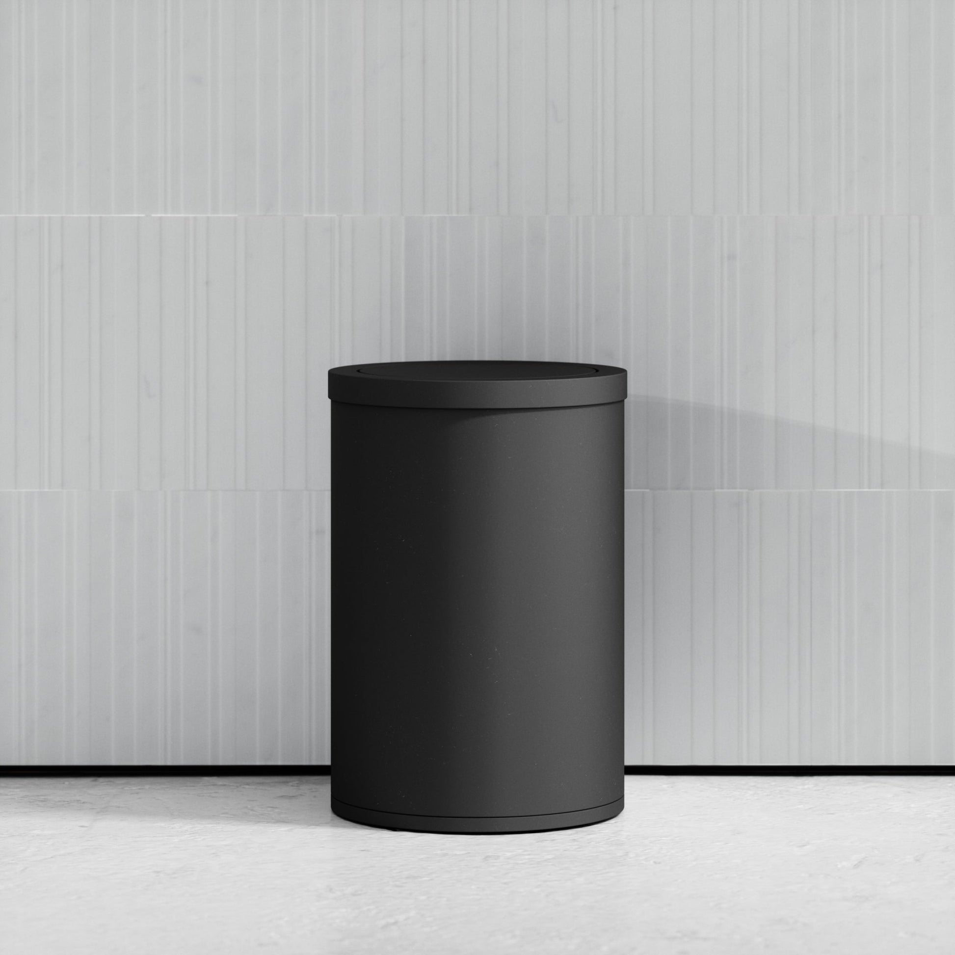 Lusso Cestino Matte Black 9 Litre Swing Lid Bin