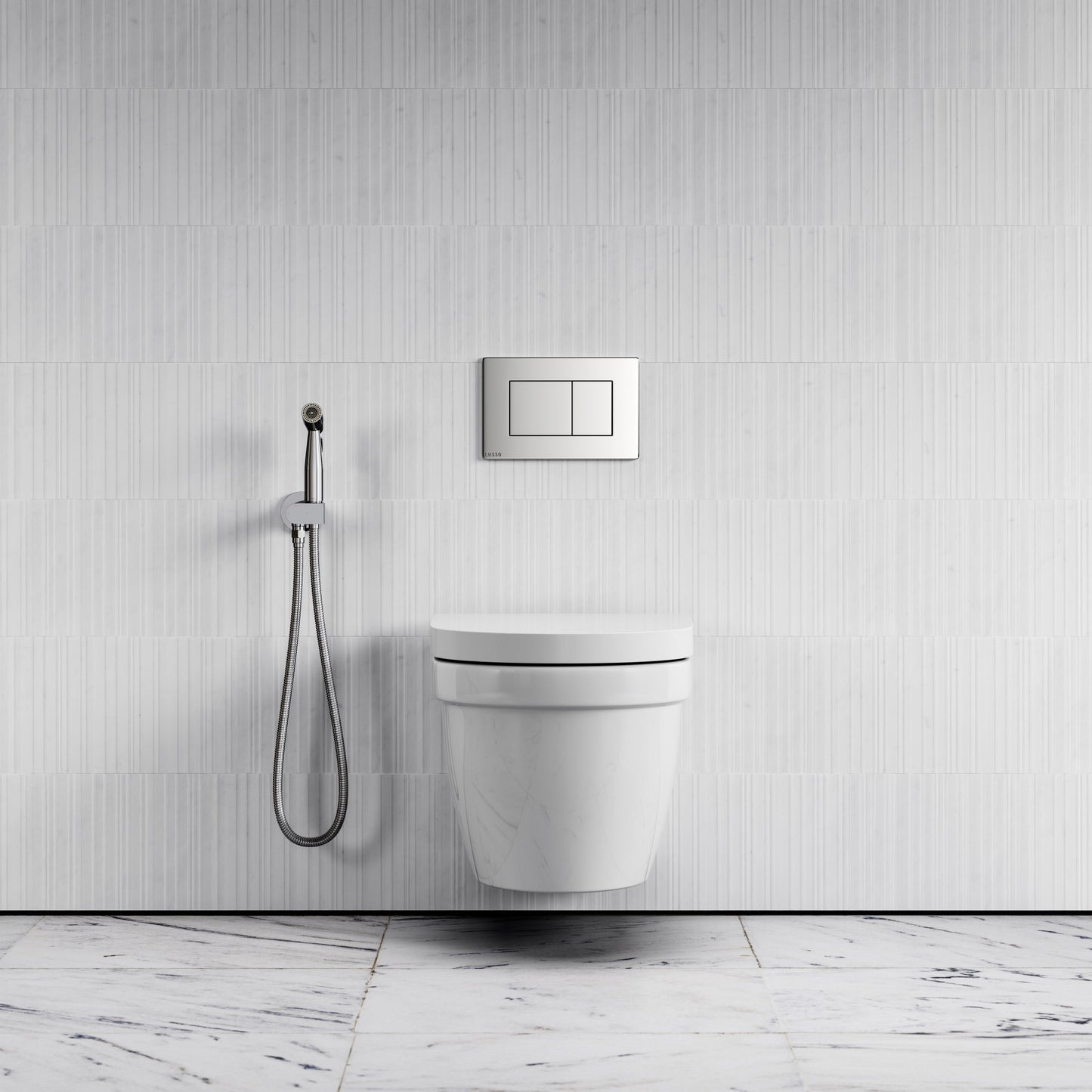 Lusso Chrome Temperature Control Douche Shower Spray Kit