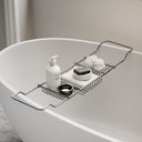 Lusso Decor Brushed Stainless Bath Caddy Rack (730-820mm)