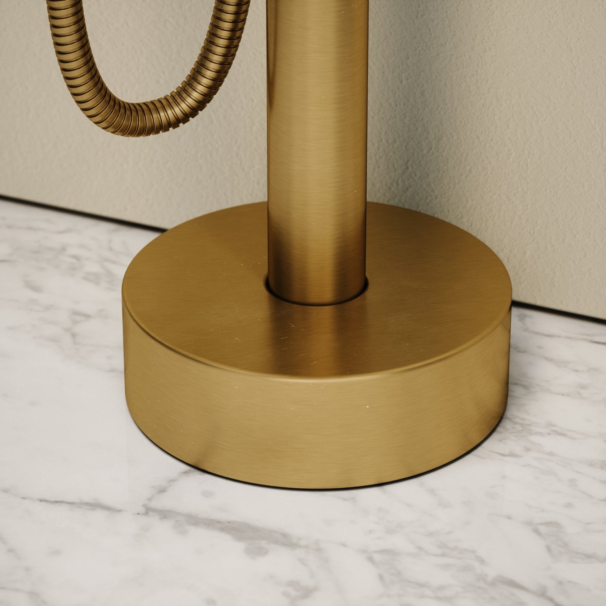 Luxe Brushed Gold Floorstanding Bath Shower Mixer Tap