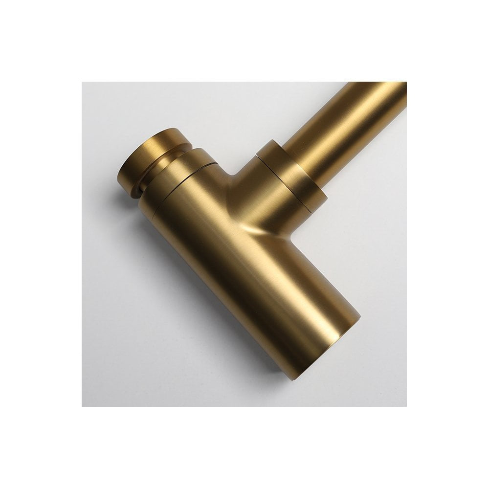 Luxe Brushed Gold Round Bottle Trap