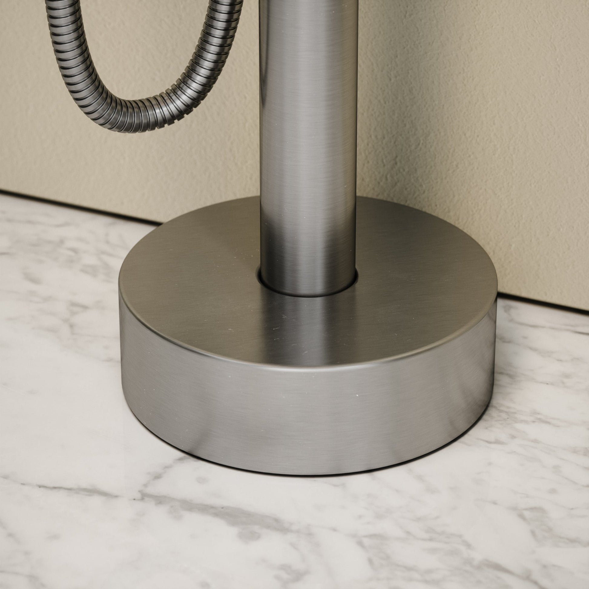 Luxe Brushed Stainless Floorstanding Bath Shower Mixer Tap