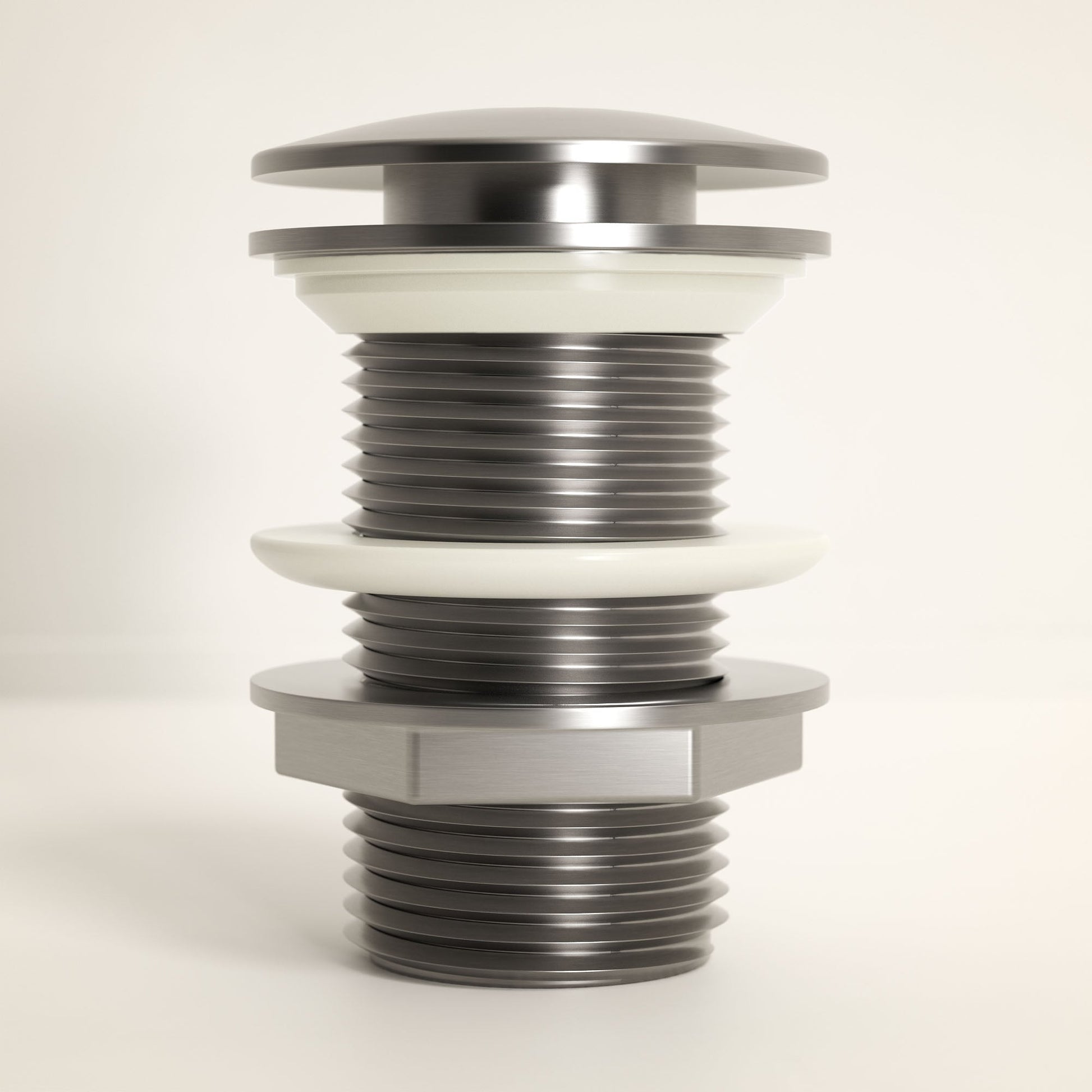 Luxe Brushed Stainless Unslotted Click Clack Basin Waste