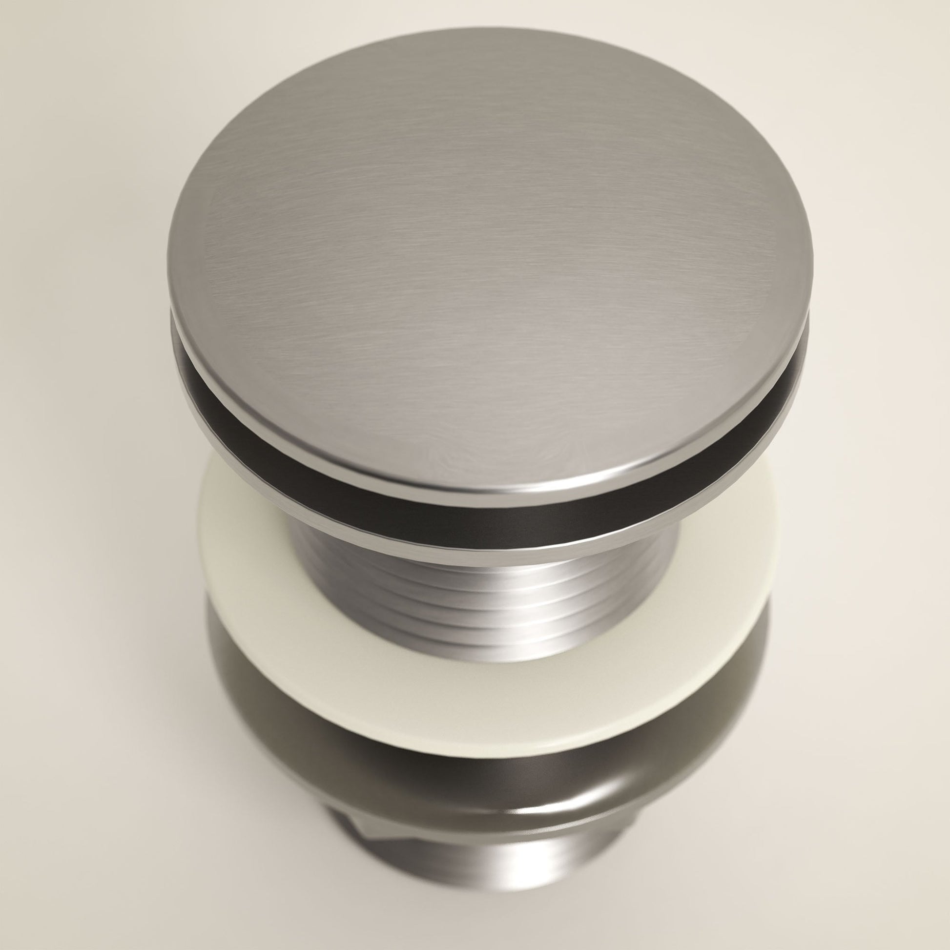 Luxe Brushed Stainless Unslotted Click Clack Basin Waste