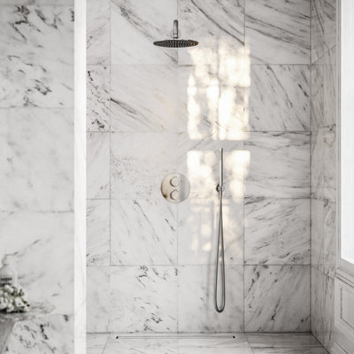 Luxe Chrome Thermostatic Shower with Handheld Shower