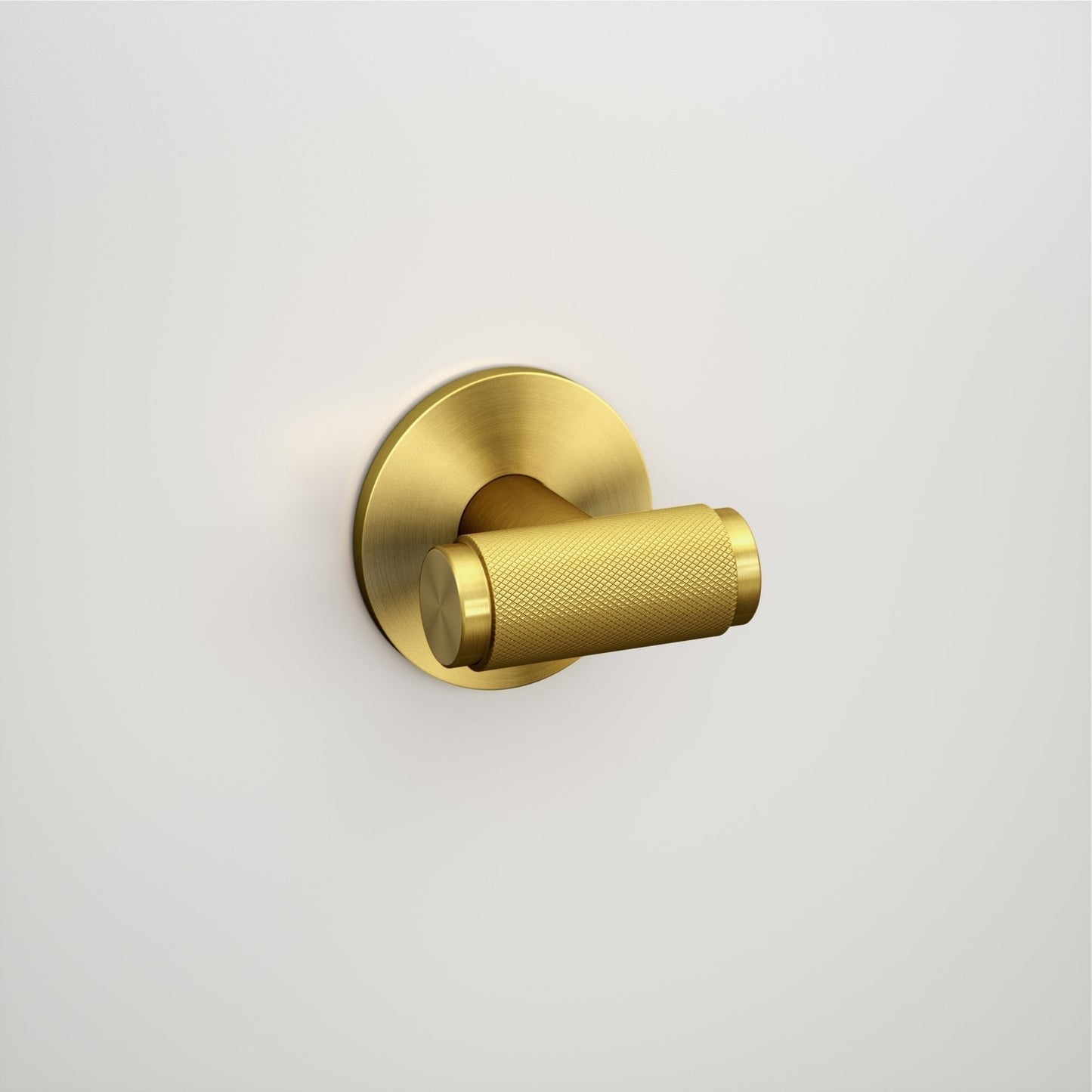 Luxe Knurled Brushed Gold Bathroom WC Door Handle Latch and Hinge Bundle
