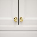 Luxe Knurled Brushed Gold Furniture Knobs