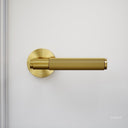 Luxe Knurled Brushed Gold Internal Door Handles