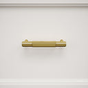 Luxe Knurled Brushed Gold Pull Bar 150mm