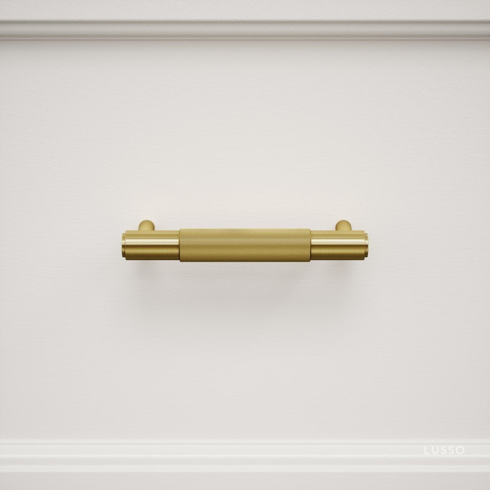 Luxe Knurled Brushed Gold Pull Bar 150mm