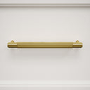 Luxe Knurled Brushed Gold Pull Bar 250mm