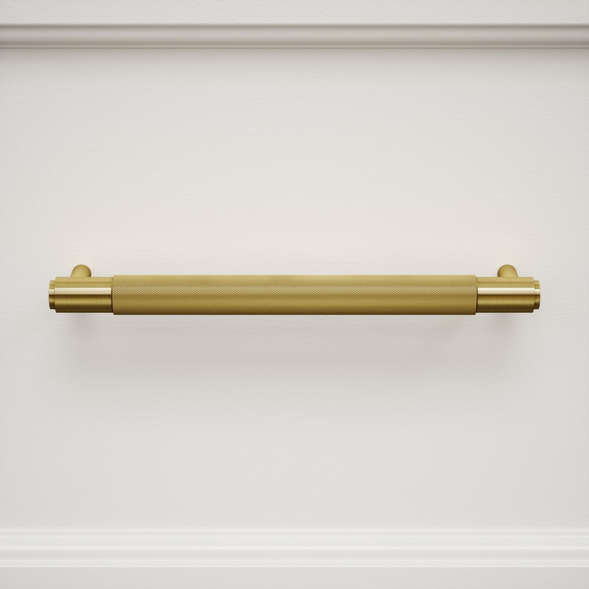 Luxe Knurled Brushed Gold Pull Bar 250mm