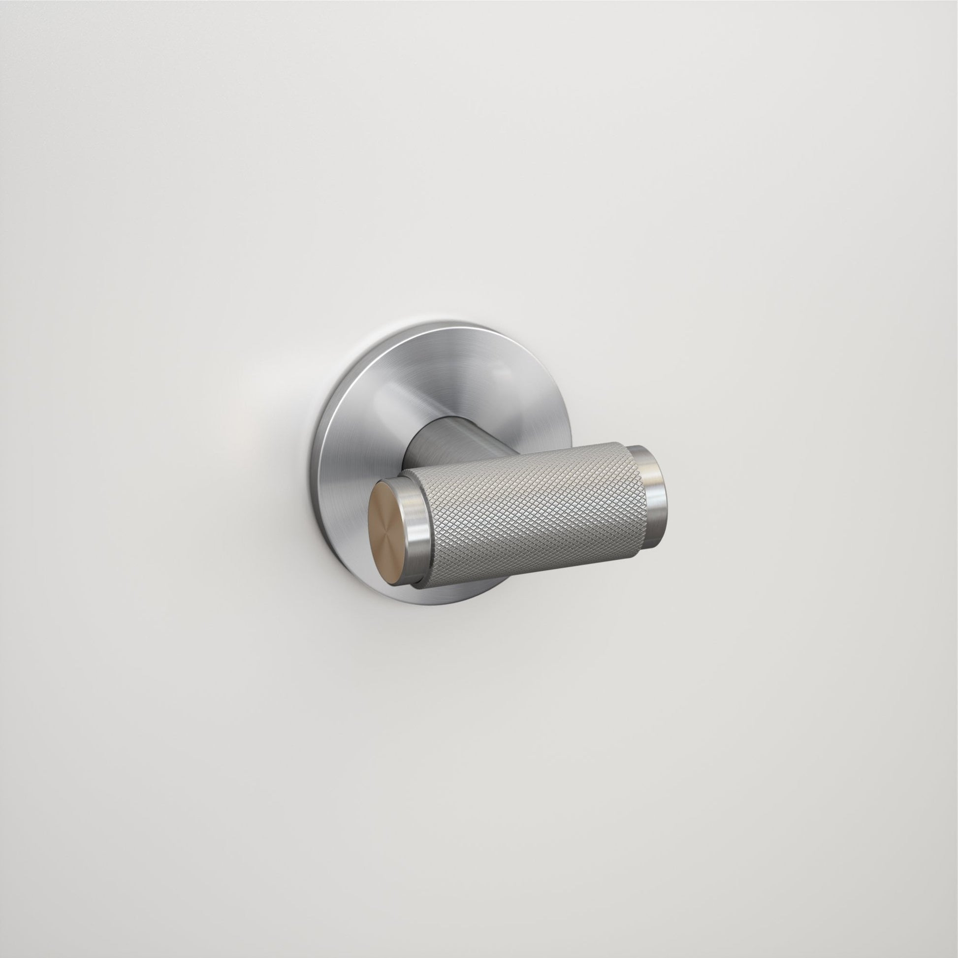 Luxe Knurled Brushed Stainless Bathroom WC Thumbturn Set with Latch