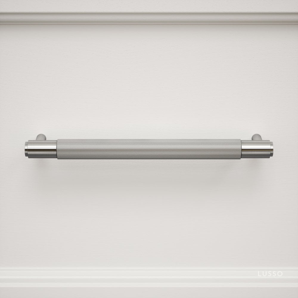 Luxe Knurled Brushed Stainless Pull Bar 250mm