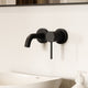 Luxe Matte Black Short Projection Wall Mounted Basin Mixer Tap