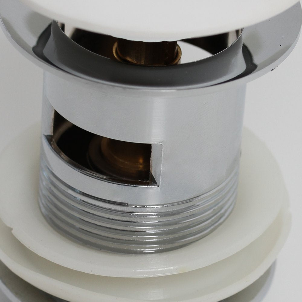 Luxe Matte White Slotted Click Clack Basin Waste