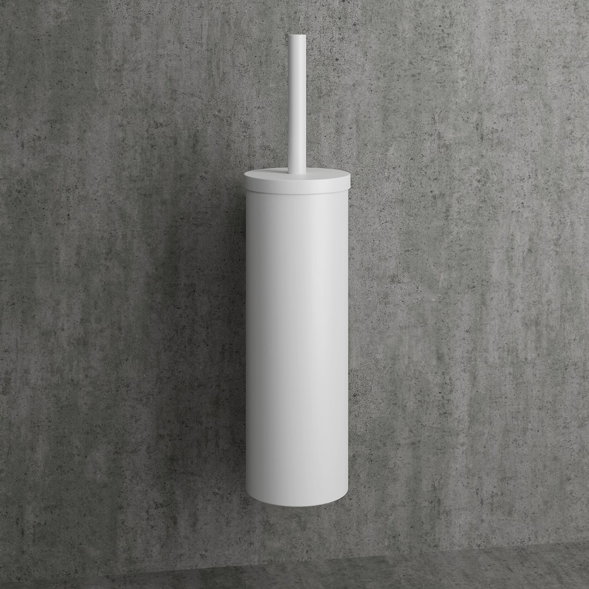 Luxe Matte White Wall Mounted Toilet Brush