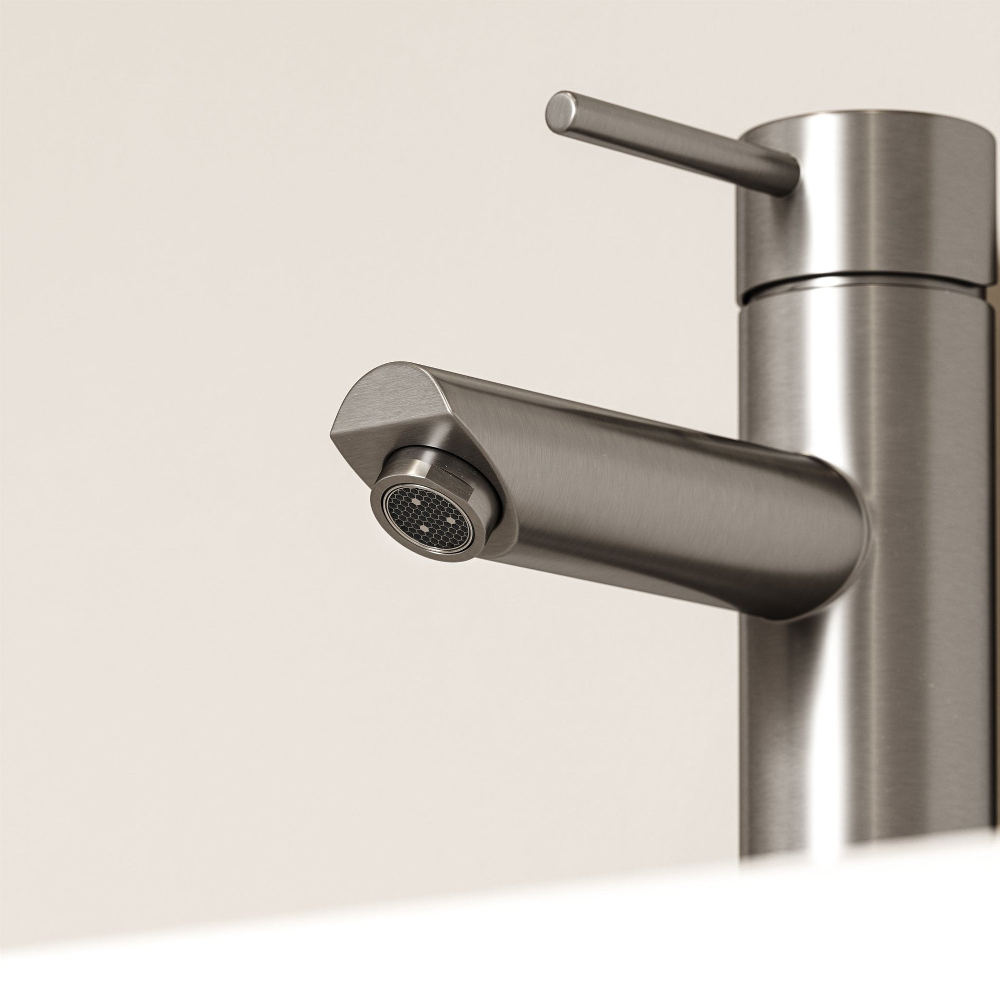 Luxe Monobloc Brushed Stainless Basin Mixer Tap